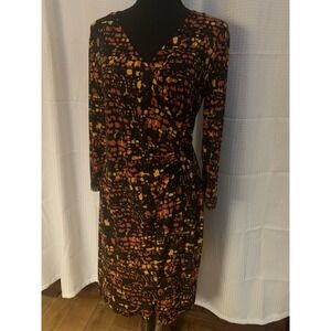 Glamour Womens Size 8 Dress‎ Black Geometric Design